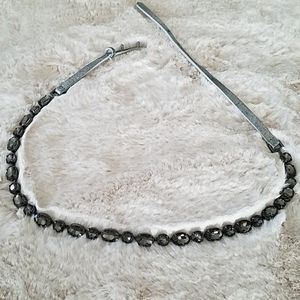 Blank and silver beaded belt